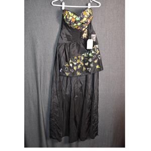 NEW Vienna Women's 8 Gown Formal Strapless Dress Shiny Embellishment